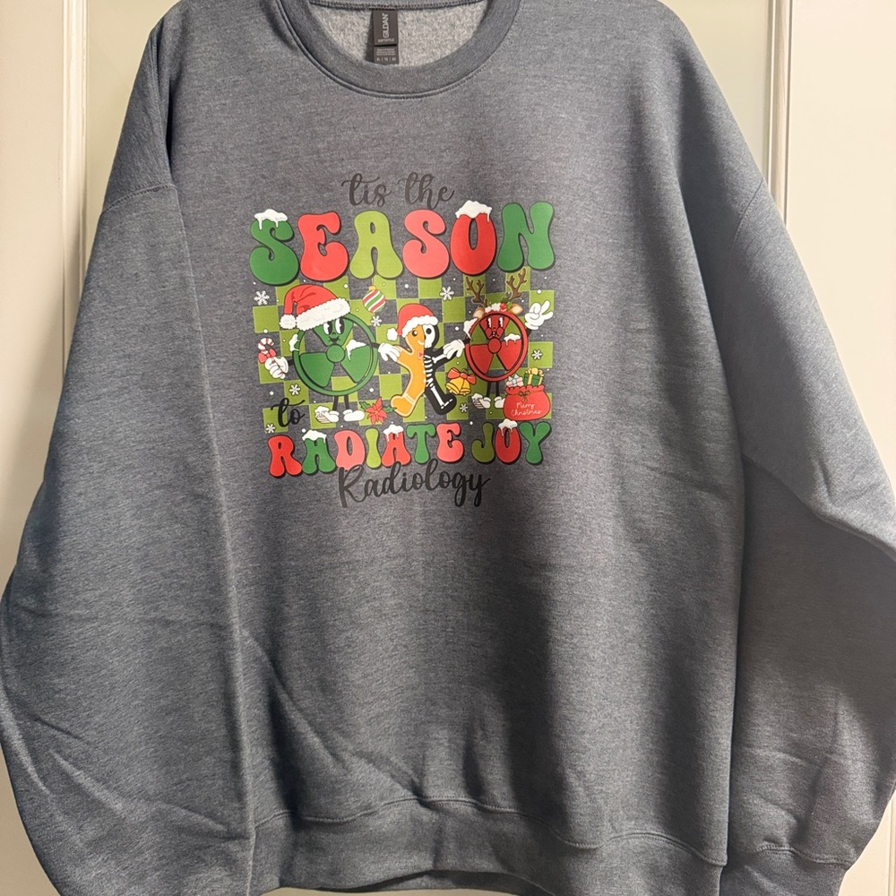 Radiology 'Tis the Season Radiate Joy Grey Sweater
